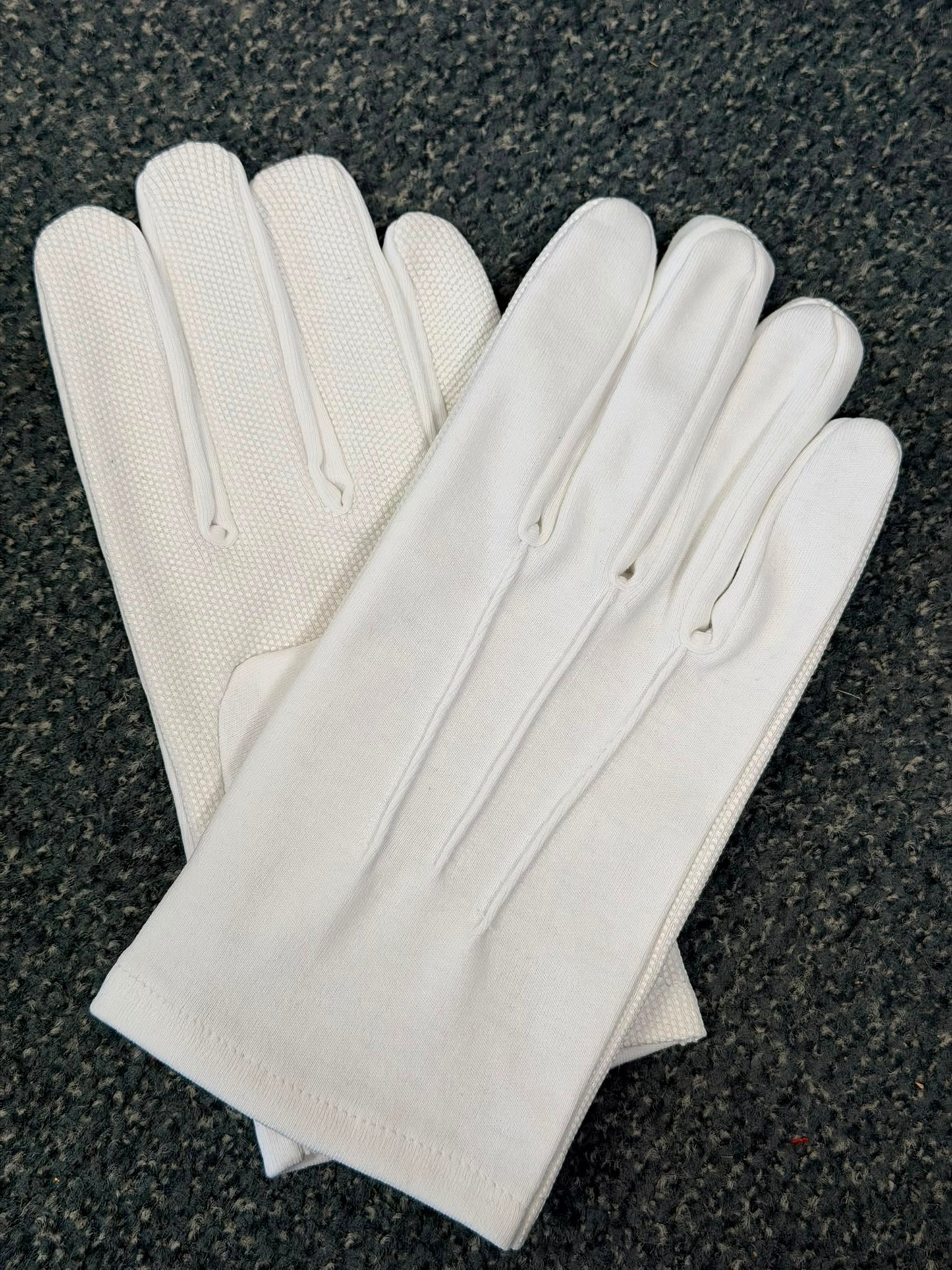 Katoenen anti-slip handschoenen wit