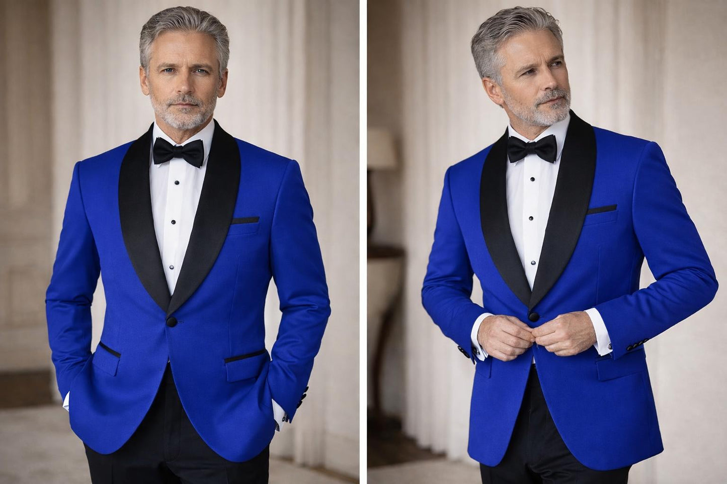 Blauwe formal wear avondjas voor representatieve gelegenheden