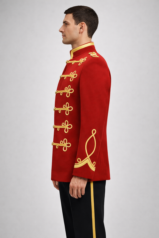 Ceremoniële Jas Rood met Goud Passement