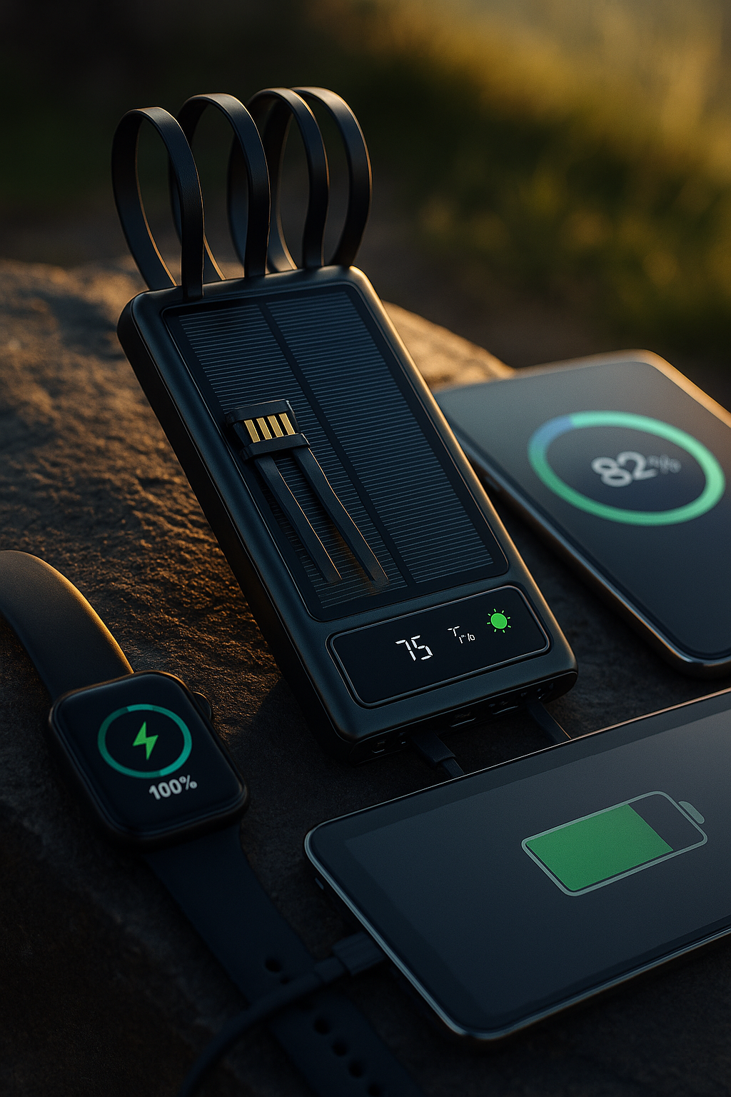 Solar Powerbank 20.000 mAh – noodstroom voor onderweg