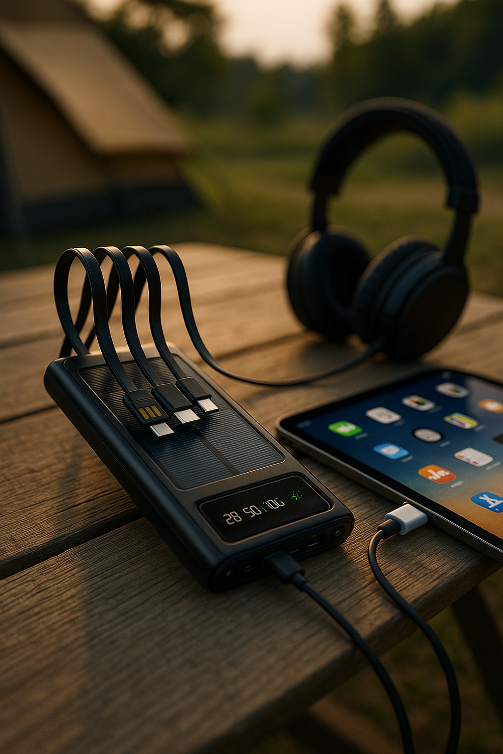 Solar Powerbank 20.000 mAh – noodstroom voor onderweg