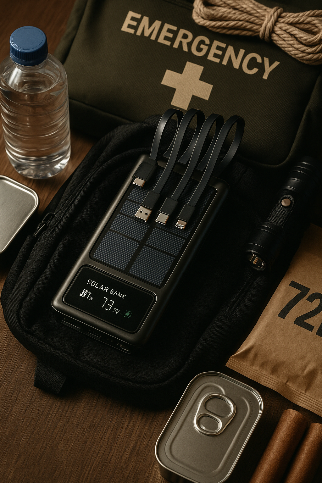 Solar Powerbank 20.000 mAh – noodstroom voor onderweg