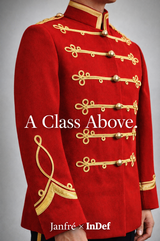 Ceremoniële Jas Rood met Goud Passement