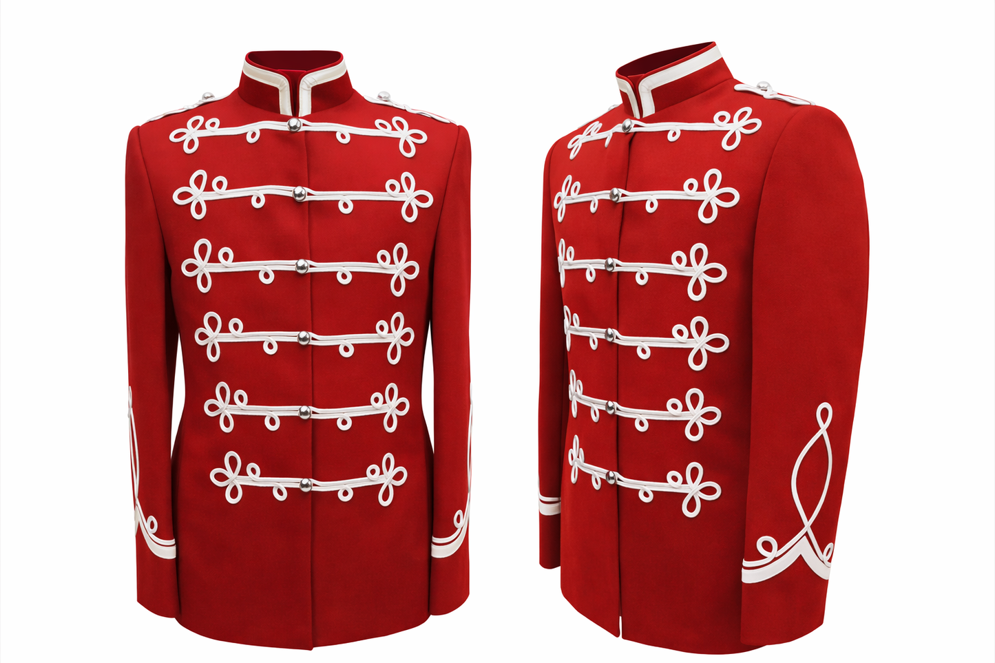 Ceremoniële Jas Rood met Goud Passement