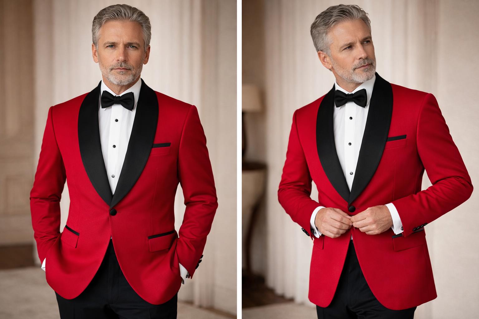 Rode avondjas formal wear voor ceremonieel gebruik