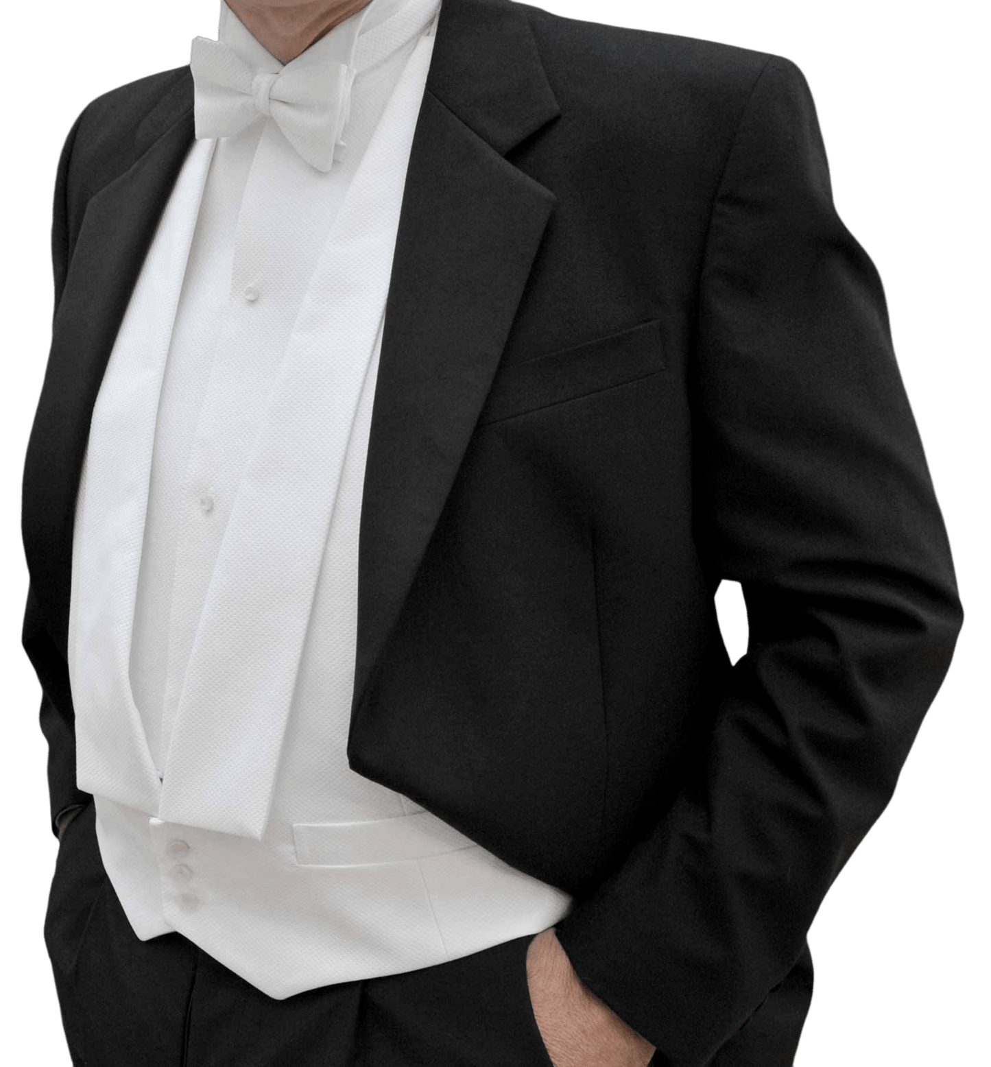 DIRECT LEVERBAAR – Rokwit hemd White Tie (Piqué borststuk) - InDef