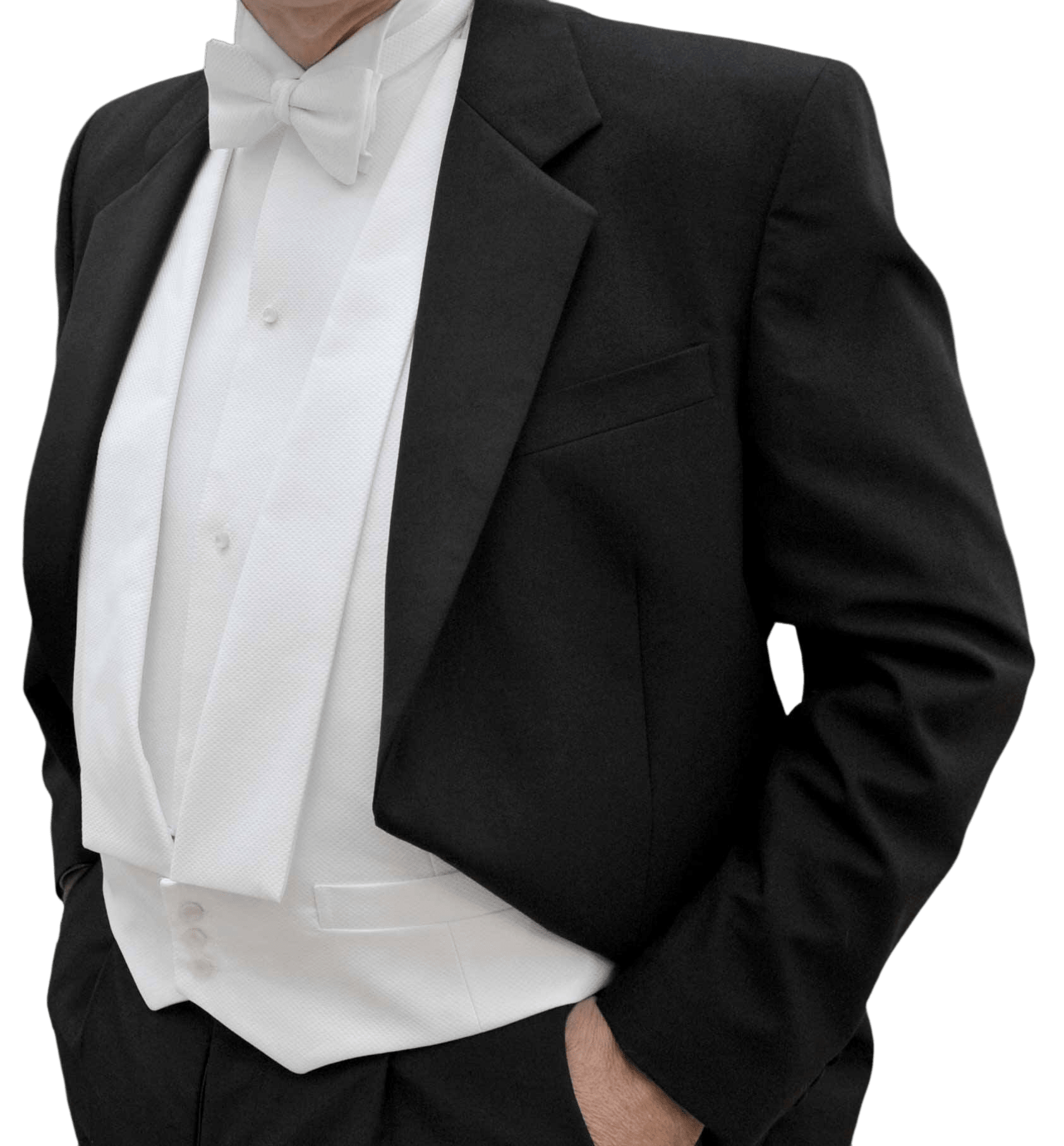 DIRECT LEVERBAAR – Rokwit hemd White Tie (Piqué borststuk) - InDef