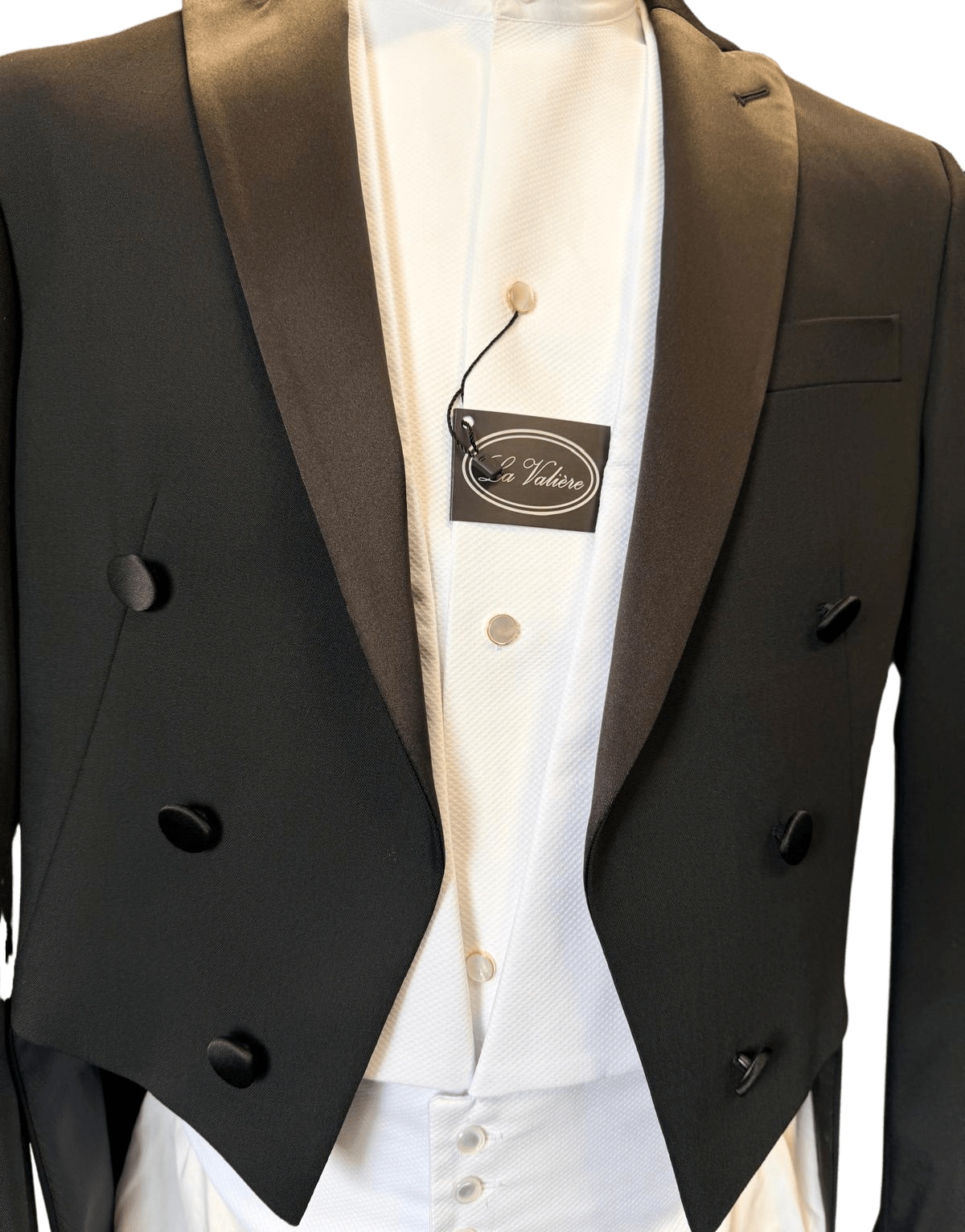 DIRECT LEVERBAAR – Rokwit hemd White Tie (Piqué borststuk) - InDef