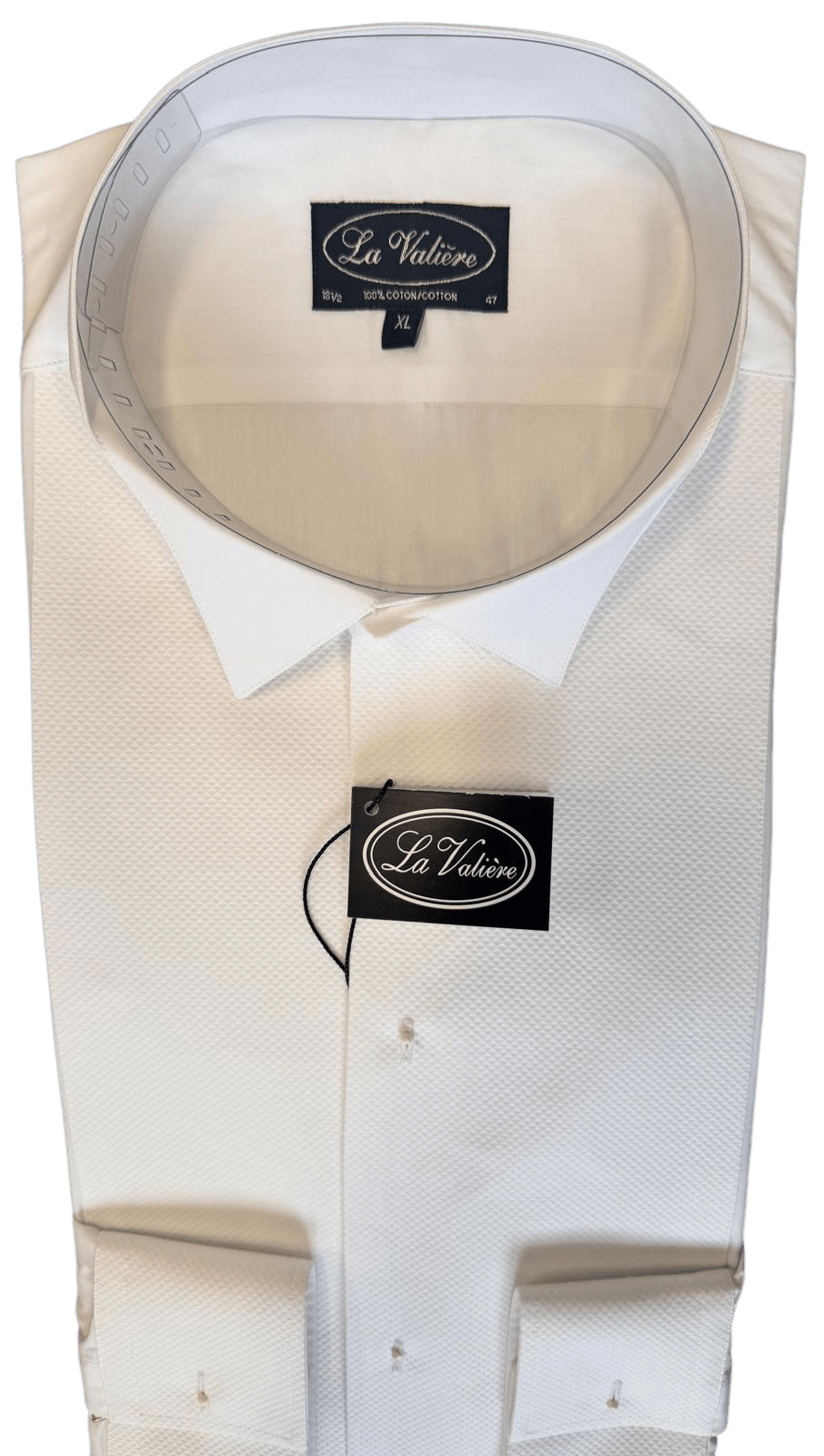 DIRECT LEVERBAAR – Rokwit hemd White Tie (Piqué borststuk) - InDef