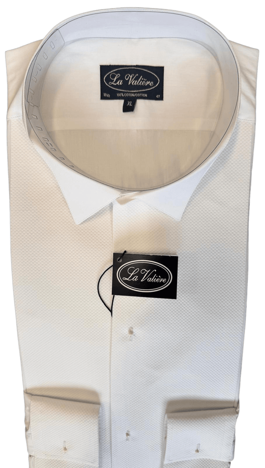 DIRECT LEVERBAAR – Rokwit hemd White Tie (Piqué borststuk) - InDef