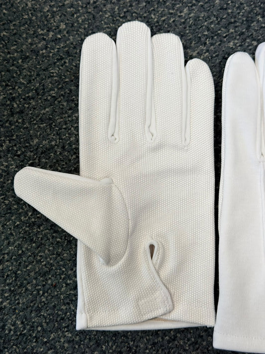 Katoenen anti-slip handschoenen wit - InDef