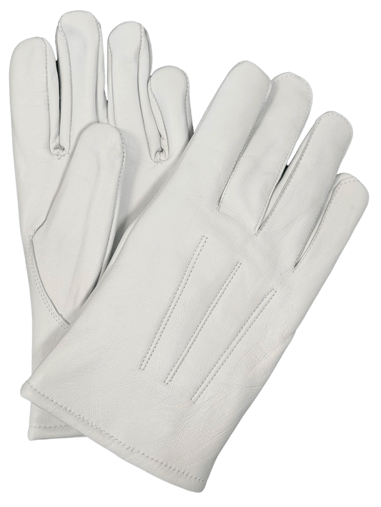 Lederen handschoenen wit – ceremonieel & formal wear - InDef