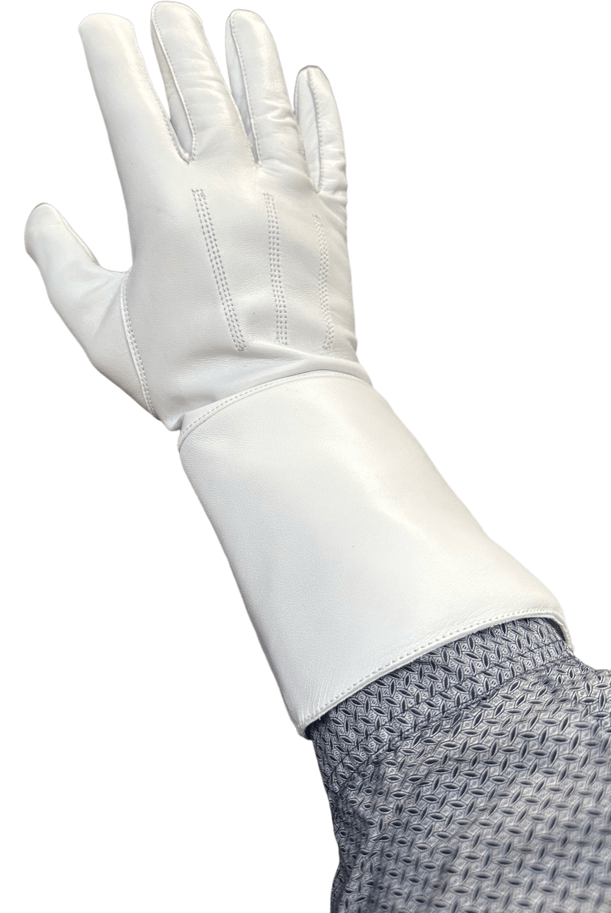 Lederen kaphandschoenen wit gesloten model – ceremonieel & uniform - InDef