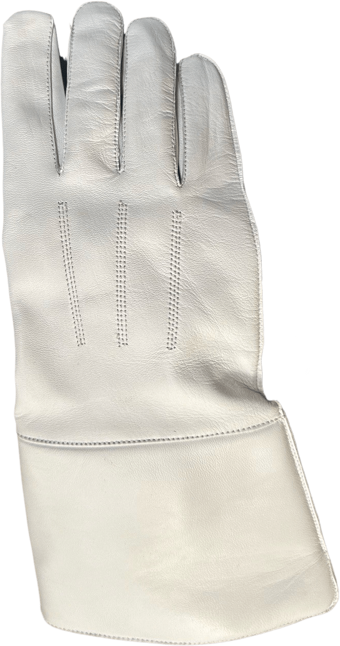 Lederen kaphandschoenen wit gesloten model – ceremonieel & uniform - InDef