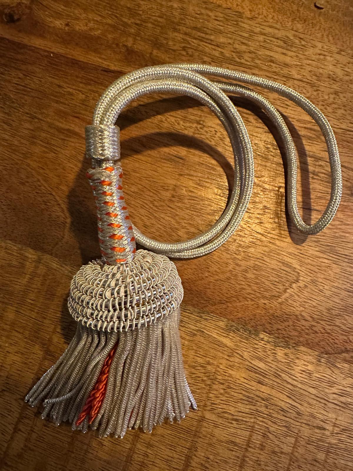 Sabelkwast zilver – oranje afzetting – atelierstuk - InDef