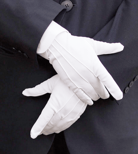 Witte Ceremoniële Handschoenen (katoen) - InDef
