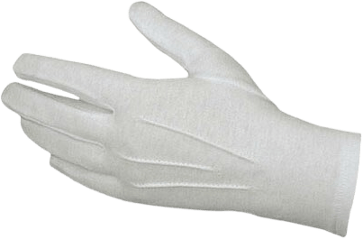 Witte Ceremoniële Handschoenen (katoen) - InDef